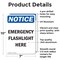 Signmission Emergency Flashlight Here, 7 in W x Rectangle, Aluminum OS-2PACK-NS-A-710-V-11839 - alternate 4
